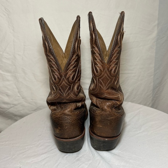 Ariat Men's Heritage Roughstock Oiled Brown Rowdy Square Toe Buckaroo Boots - 12 - Picture 3 of 9